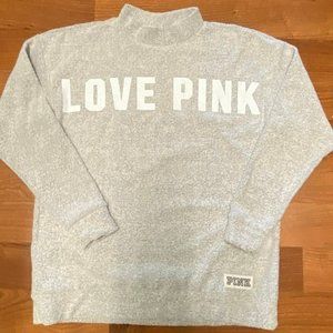 Pink Victoria’s Secret Textured long sleeve mock turtleneck sweatshirt
